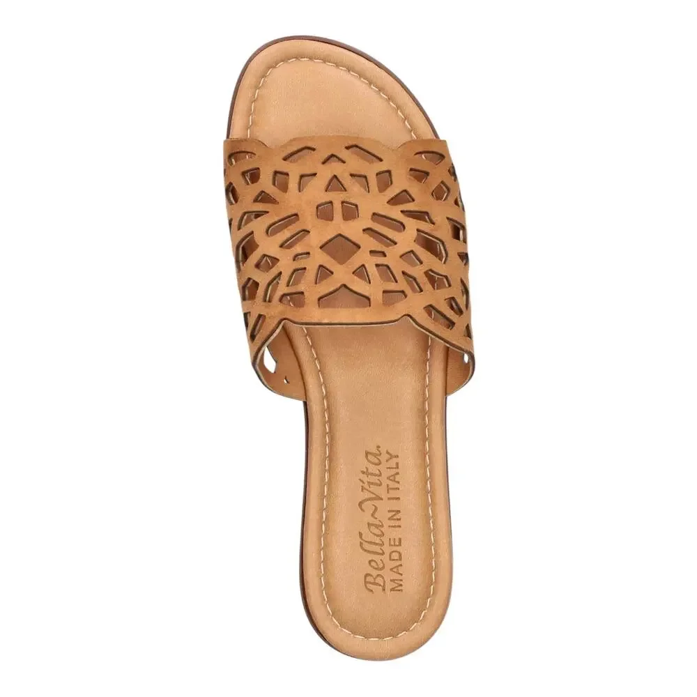 Bella Vita Women's Cas-Italy Kidsuede Italian Leather Sandals Whiskey Size 8